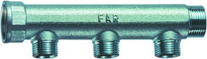 FAR FK 3675 112  Коллектор 1", ВР-НР, 3 отвода 1/2", НР, межосевое 50