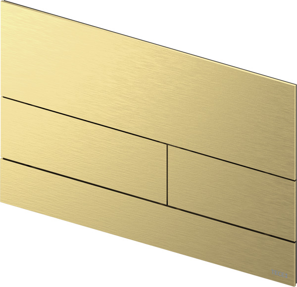 TECE 9240838 TECEsquare II Металлическая панель смыва унитаза для системы с двойным смывом, цвет сатин, позолоченный hansgrohe/AXOR