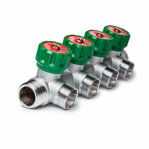 FAR FK 3856 C34 MultiFAR Коллектор регулирующий 3/4", 4 отвода М24х19