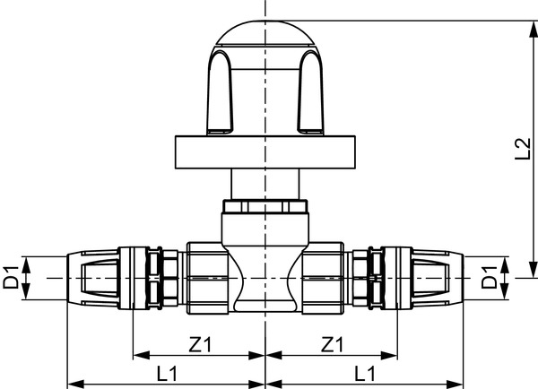 TECE 8780016 TECElogo Шаровый кран скрытого монтажа 16 с рукояткой