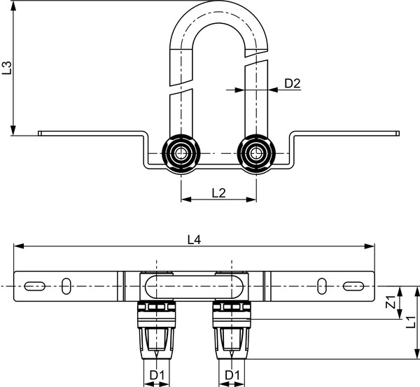 TECE 8740406 TECElogo Монтажный узел для радиатора TECElogo, настенный