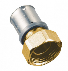 FAR 4919 1601 PressFAR Пресс-переходник 16х2, с накидной гайкой, 1/2", латунь (аналог 59191601)