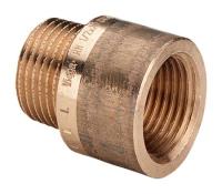 VIEGA 364854 Фитинг резьбовой удлинитель, 12,5 мм, 1/2" x 1/2" наружная/внутренняя, бронза