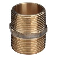 VIEGA 321741 Фитинг резьбовой двойной ниппель, 21/2" x 21/2" наружная/наружная, бронза