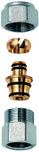 FAR FC 5061 1 80204  Переходник 1" (ВР) с концовкой дляпластиковой труб и труб РЕХ 20х2