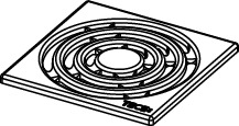 TECE 3665003 TECEdrainpoint S Декоративная решетка, нержавеющая сталь, 150х150 мм