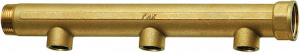 FAR FK 3612 1121  Коллектор 1 1/2", НР-ВР, 3 отвода 1", ВР, межосевое 100