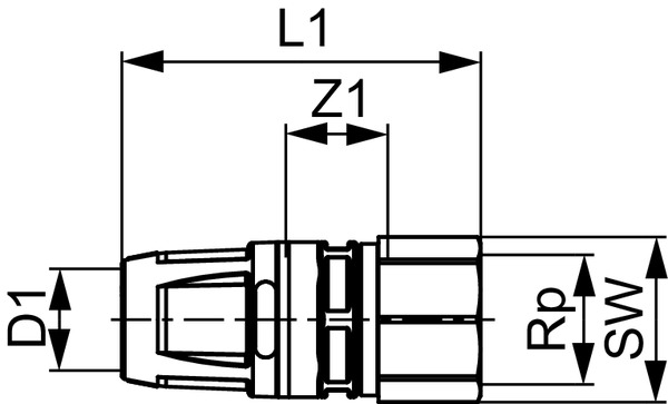 TECE 8713003 TECElogo Соединение прямое с внутренней резьбой 20 х 1/2", бронза