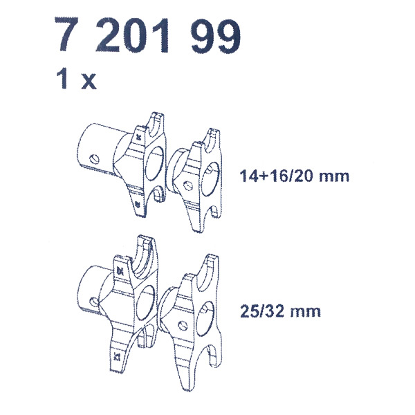 TECE 720199 TECEflex Комплект насадок TECEflex для электрического инструмента Rehau Rautool