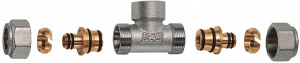 FAR FC 5461 34 58190  Тройник 3/4"(ВР) с 2 концовками дляпластиковой труб 16х2