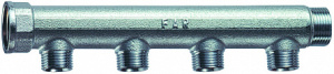 FAR FK 3725 3412  Коллектор 3/4", ВР-НР, 4 отвода 1/2", НР, межосевое 50