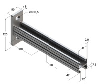 TERMOCLIP 09371202 Консоль сдвоенная 41x42x400, 2 мм