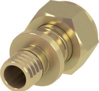 TECE 767578 TECEflex Соединение прямое с накидной гайкой TECEflex 16 х 1/2", латунь