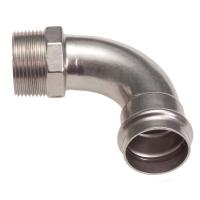 CONEX BANNINGER PS4001G0541600 >B< Press Inox  Отвод 90° однораструбный, резьба наружная  54x2"