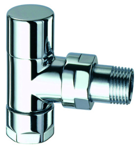 FAR FL 0128 12 LadyFAR Вентиль запорный угловой 1/2" гайка М24х19 TopLine (серебро)