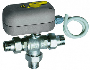 FAR FA 300720 108 ZonaFAR Кран шаровой 3-х ходовой, 1", НР-НР, зонный, 220 В, 8 сек, с ручной деблокировкой