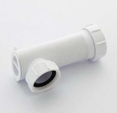 McALPINE WHB1-40 Самозакрывающийся сливной клапан горизонтальный (сухой затвор), вход 1 1/4" ВР НГ, выход компрессионный Ду40