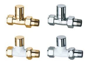 FAR FL 0210 12 LadyFAR Вентиль запорный прямой,1/2” (М24х19), золото/белэмаль.
