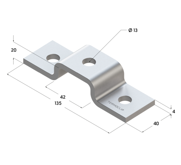 TERMOCLIP 09380001 Скоба соединительная 41х21 4F3 40x20x135, 4 мм