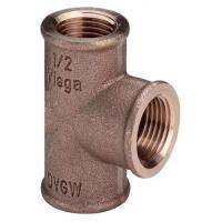 VIEGA 264468 Фитинг резьбовой тройник, 3/4" x 1/2" внутренняя/внутренняя, бронза