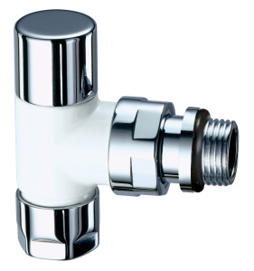 FAR FL 0129 12P  Вентиль запорный угловой Top, 1/2", М24х19, EPDM, цвет серебро/белая эмаль