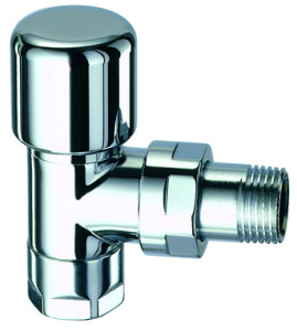 FAR FL 0108 12 LadyFAR Вентиль терморегулирующий угловой 1/2" гайка М24х19 TopLine (серебро)