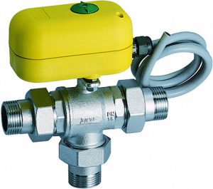 FAR FA 300120 11440 ZonaFAR Кран шаровой 3-х ходовой, с сервоприводом, 1 1/4", НР-НР, 220 В