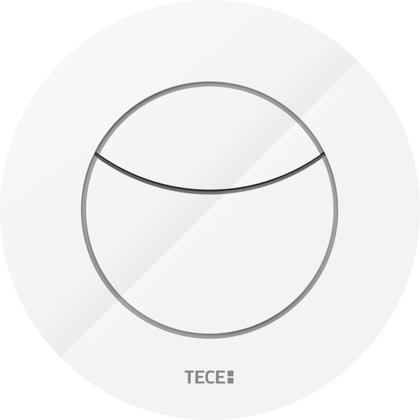 TECEflushpoint Пневматическая дистанционная пластиковая панель смыва унитаза для двойной системы смыва, круглая, белая