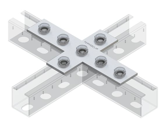 TERMOCLIP 09261001 Пластина соединительная Х-образная 38–41 4F7 118x4x198, 4 мм