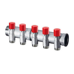 FAR FK 3921 13408 MultiFAR Коллектор запорно-Коллектор балансировочный НР-ВР 1", 8 отв. 3/4" EU