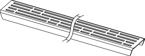 TECE 600810 TECEdrainline Декоративная решетка "basic", нержавеющая сталь, глянец  для душевого канала, прямая 800