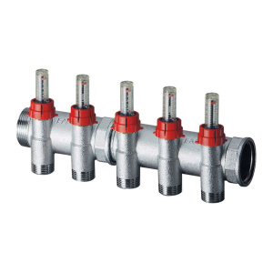 FAR FK 3970 C107 MultiFAR Коллектор запорный 1"(ВР-НР) с расходомер., 7 отв. М24х19