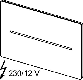 TECE 9820476 TECEsolid Запасная лицевая панель, 230 В, белая глянцевая