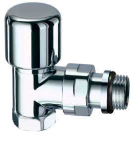 FAR FL 0148 12P  Вентиль термостатический угловой Top, 1/2", ВР, EPDM, цвет серебро
