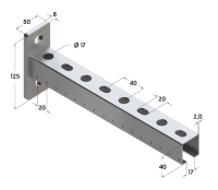 TERMOCLIP 09242005 Монтажная консоль ТСА 38x40x600, 2 мм