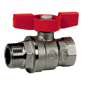 TECE 13300012 Кран шаровый 3/4"x3/4" внутренняя/наружная, полнопроходной, ручка бабочка