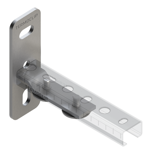 TERMOCLIP 09116001 Фланец торцевой поперечный 28 4F2 M8 40x82,5x120, 4 мм