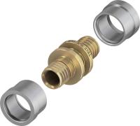 TECE 77220020 TECEfloor Соединени6е труба-труба SLQ , аксиальная запрессовка, для цельнопластиковых труб, 20 х 20