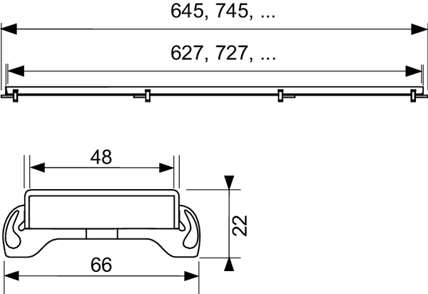 TECE 601586 TECEdrainline Декоративная панель "steel", нержавеющая сталь, цвет белый матовый, для душевого канала, прямая, 1200