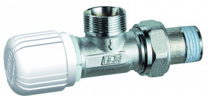 FAR FT 1615 C12  Вентиль термостатический угловой, с горизонтальной буксой, 1/2", М24х19