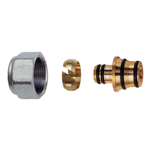FAR FC 6055 65193  Концовка дляпластиковой и РЕХ труб, 14х2 с хромированной накидной гайкой М24х19