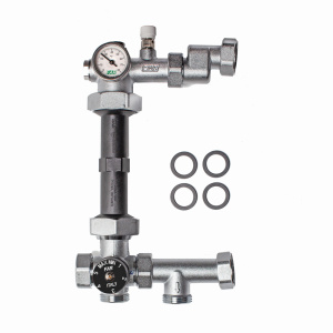 FAR FK 3493 1  Узел для напольного отопления, 1", с термосмесителем +18…+55 ﹾС, под насос 130