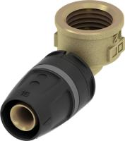 TECE 8610203 TECElogo Уголок соединительный с муфтой 90* 20  х 1/2", латунь