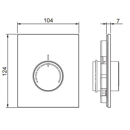 TECE 77470021 TECEfloor Лицевая панель RTL box, стекло белое
