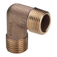 VIEGA 317966 Фитинг резьбовой угольник 90, 3/8" x 3/8" наружная/наружная, бронза