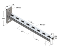 TERMOCLIP 09371005 Монтажная консоль ТСА 41x21x600, 2 мм