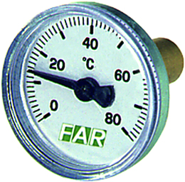 FAR FA 2651  Термометр 3/8", торцевое соединение, 0…80°С, зонд 36, ф40