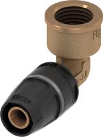TECE 8713206 TECElogo Уголок соединительный с муфтой 90* 32 х 1", бронза