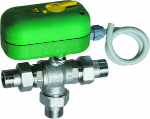 FAR FA 300520 11440 ZonaFAR Кран шаровой 3-х ходовой, с сервоприводом, 1 1/4", НР-НР, зонный, 220 В, с ручной деблокировкой