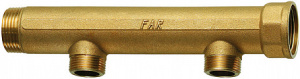 FAR FK 3616 112  Коллектор 1", ВР-НР, 2 отвода 1/2", НР, межосевое 100